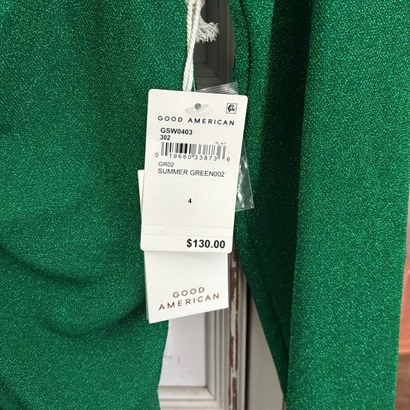 Good American Summer Green Sparkly Button-Up Size 4 (XL) - Picture 6 of 8